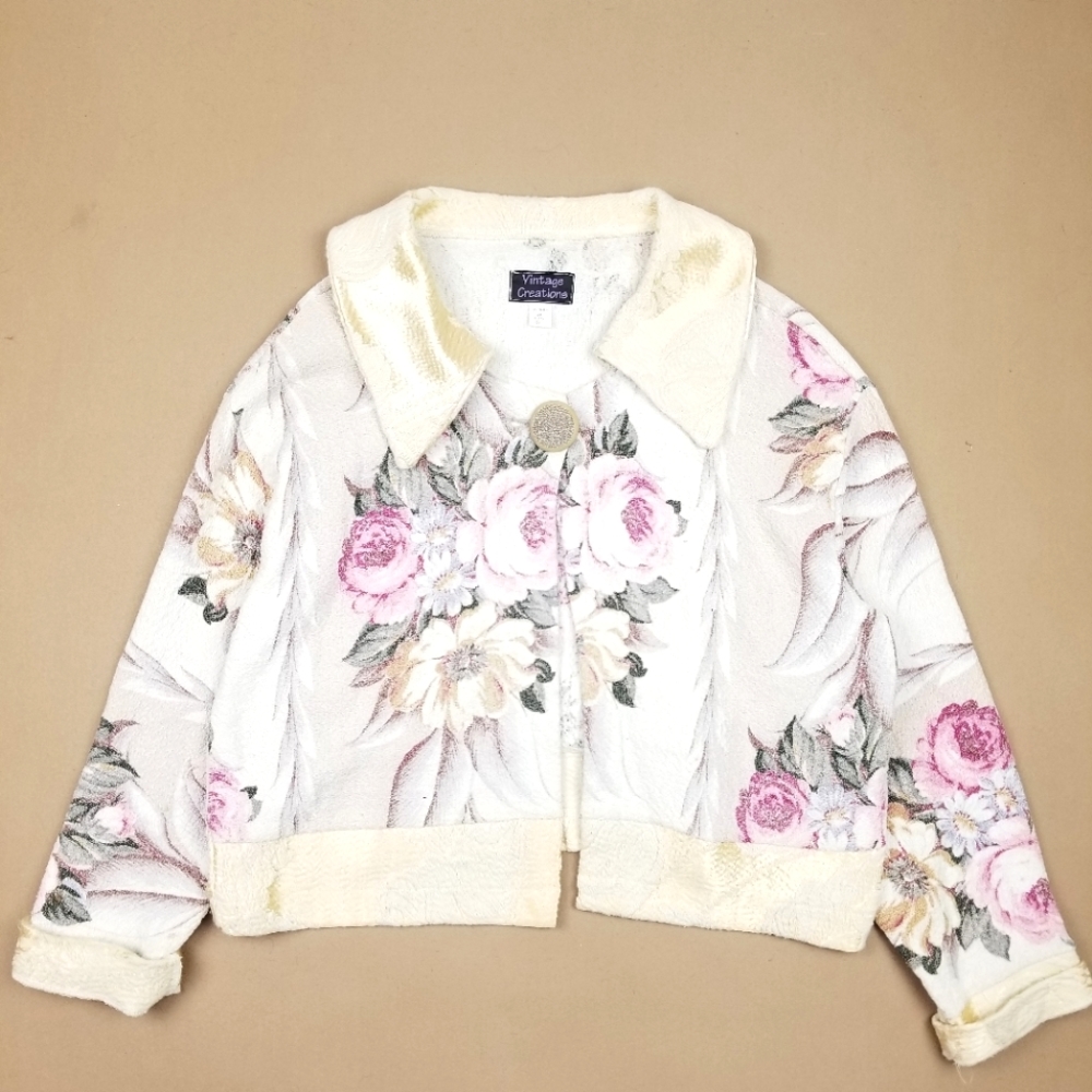 VTG 90's 00's Unique Handmade Florals All Over Des